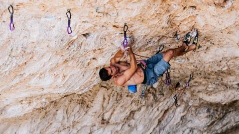 Joe Kinder en la primera ascensión de ‘Bone Tomahawk’ 9a/+