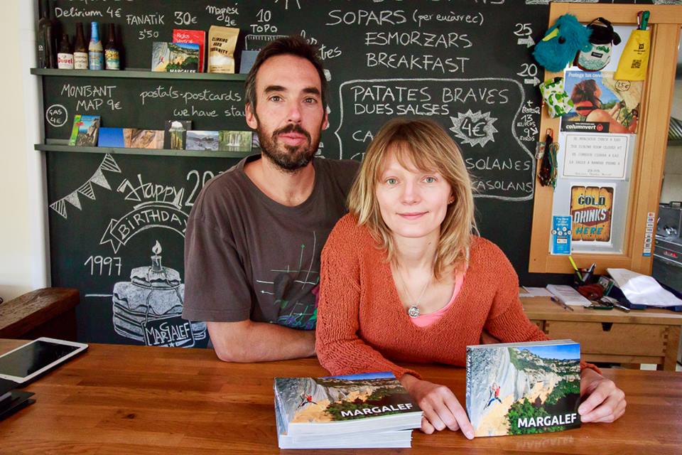 Vicent Palau y Maya Ayupova autores guía escalada Margalef