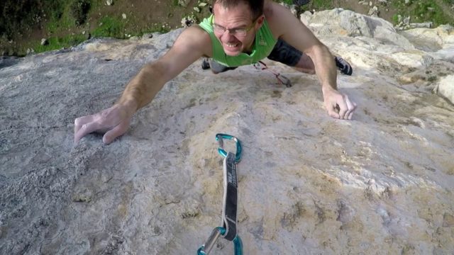 Richie Patterson escalando en Muro Techo Richie Patterson escalando en Muro Techo