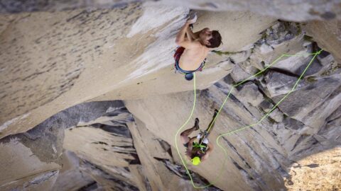 10 imágenes del récord de Caldwell y Honnold en la Nose