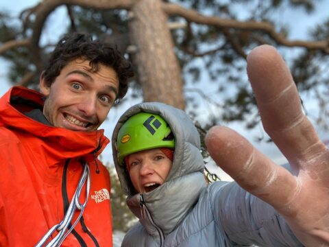 Barbara Zangerl y Jacopo Larcher, en libre en ‘The Nose’