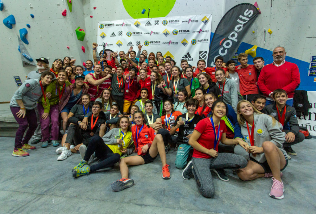 medallistas en dificultad en el Campeonato de España de Escalada 2019