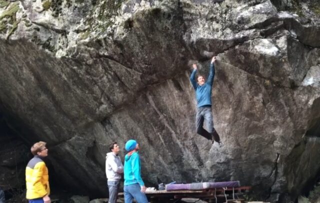 Jakob Schubert en Off the Wagon 8B+ Jakob Schubert en Off the Wagon 8B+