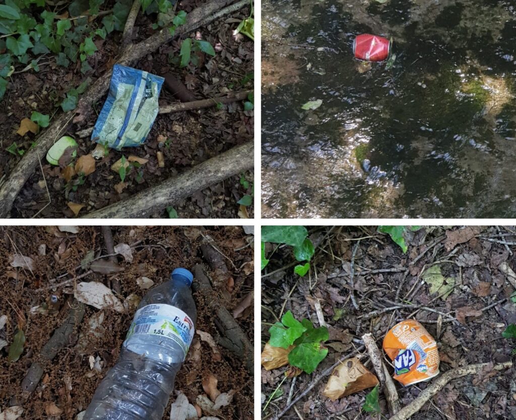 basura en la naturaleza