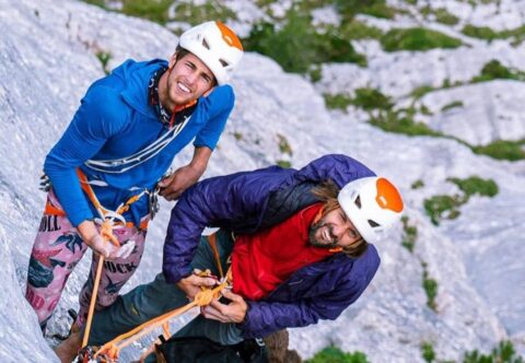 Sébastien Berthe y Nico Favresse, ‘Odyssee’ (1.400m 8a+) en el día
