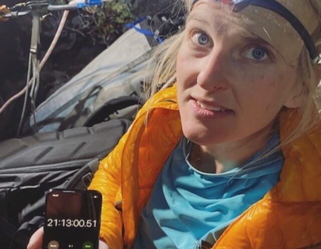 Emily Harrington en la cima del Capitan Emily Harrington en la cima del Capitan