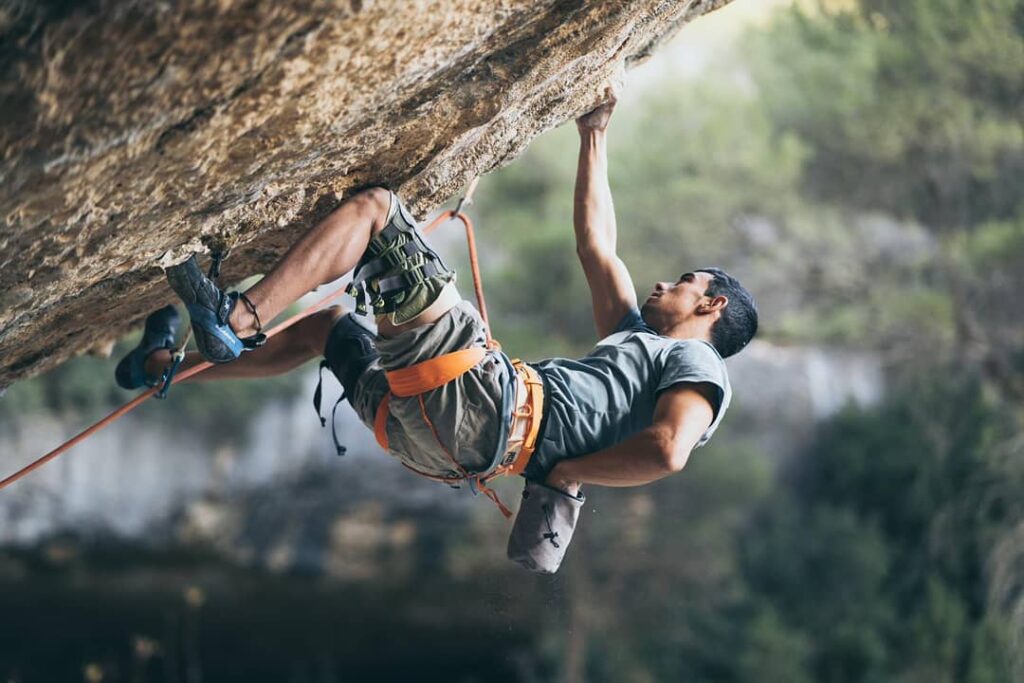 Jorge Diaz-Rullo escalando en Margalef