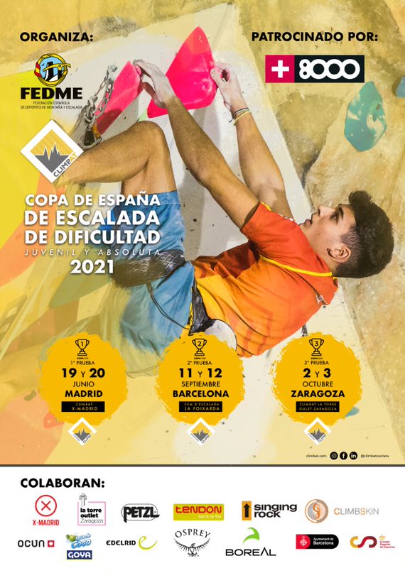 cartel Copa de España de Escalada de Dificultad 2021