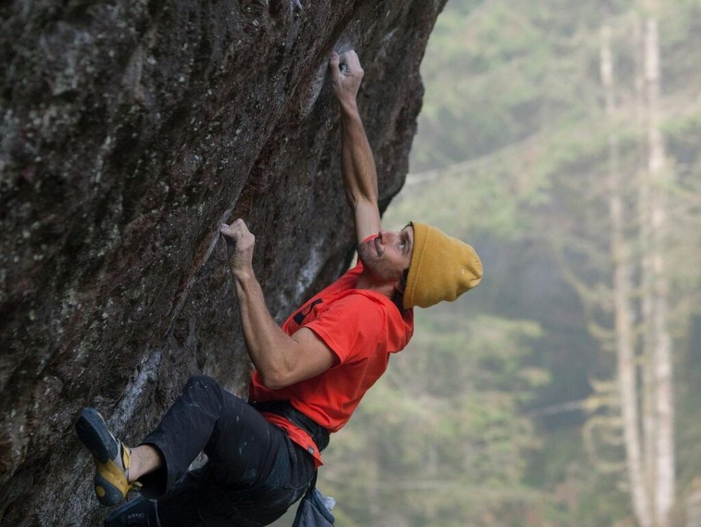Jacopo Larcher escalando en Murgtal
