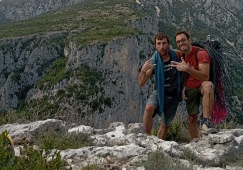 Gorka Karapeto y José Luis Palao «Primo» encadenan ‘La Ramirole’ (150m 8b)