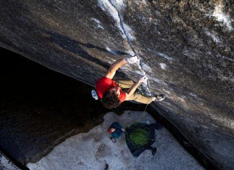 Jacopo Larcher repite ‘Meltdown’ 5.14c (8c+), una de las vías de tradicional más duras del mundo