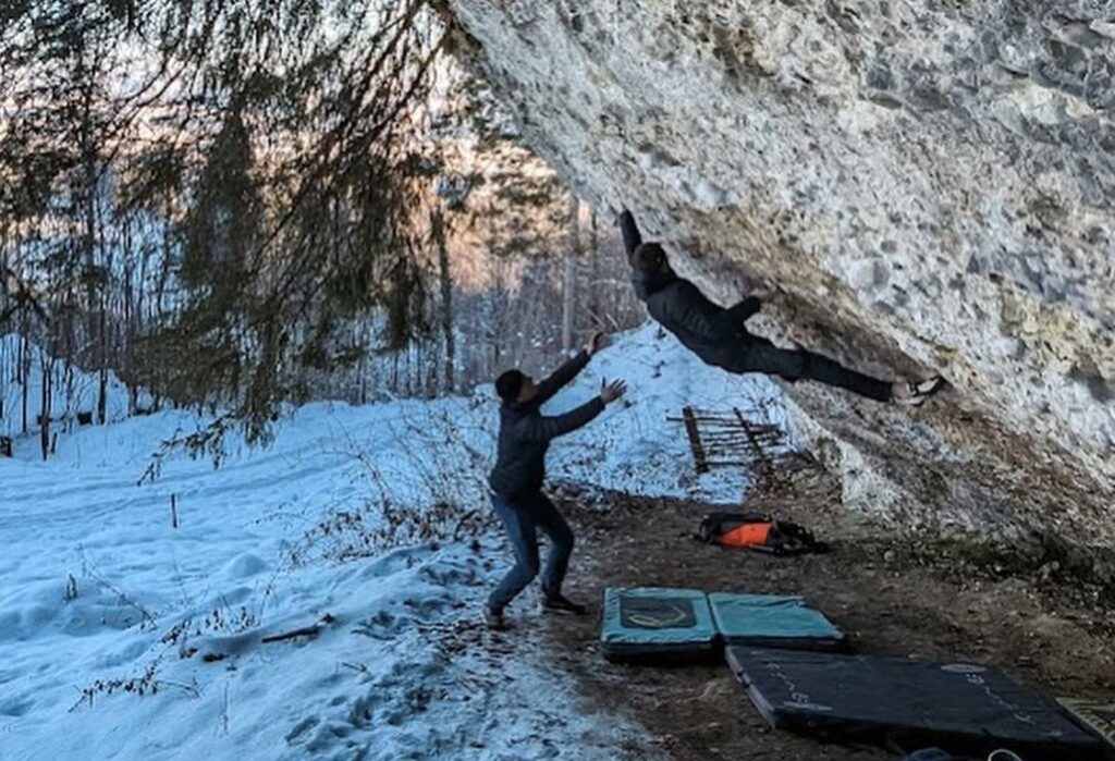 Will Bosi escalando en Allgäu