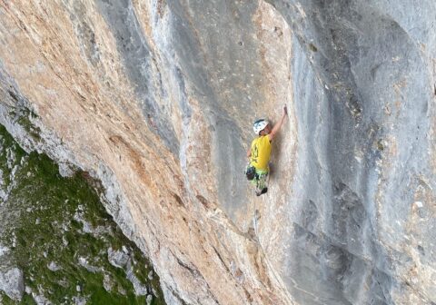 Sébastien Berthe encadena ‘Orbayu’ (500m 8c) en su primer día en la vía