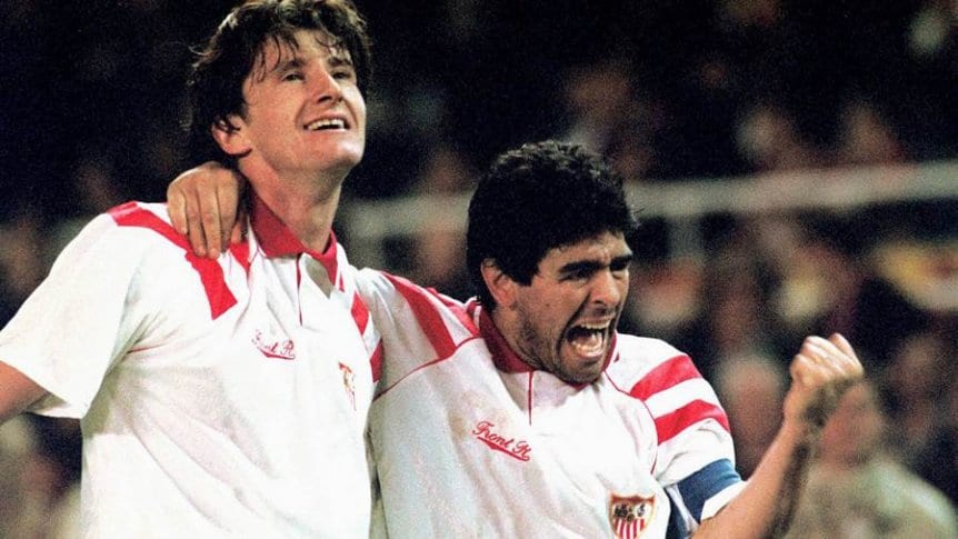 Davor Šuker y Diego A. Maradona
