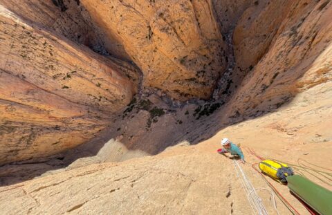 Xavi Sabater y Nil Alcubilla repiten ‘La Grand Rouge’ (500m 8b), en el circo de Taghia