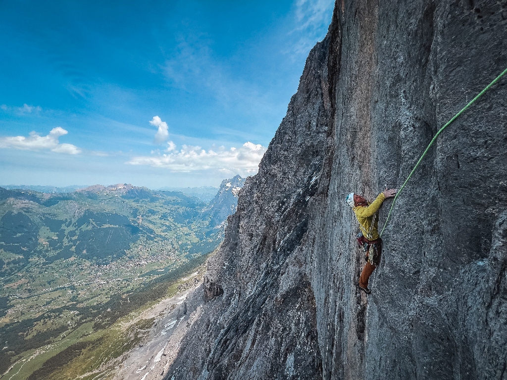 Tommy Caldwell en la cara norte del Eiger