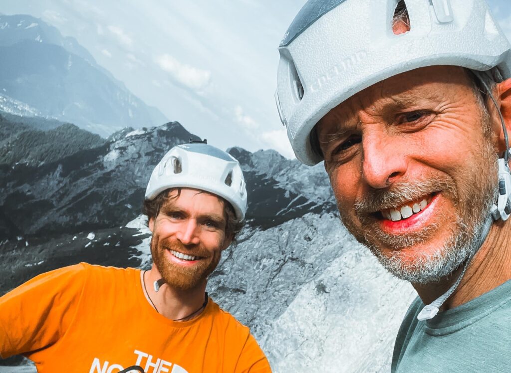 Siebe Vanhee y Tommy Caldwell en la cara norte del Eiger