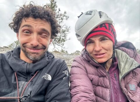 Jacopo Larcher y Barbara Zangerl escalan ‘Golden Gate’ en libre