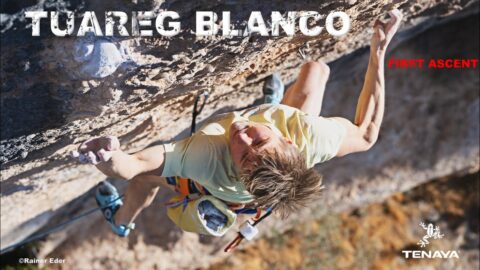 Alex Megos en ‘Tuareg Blanco’ 9b/+, en Margalef
