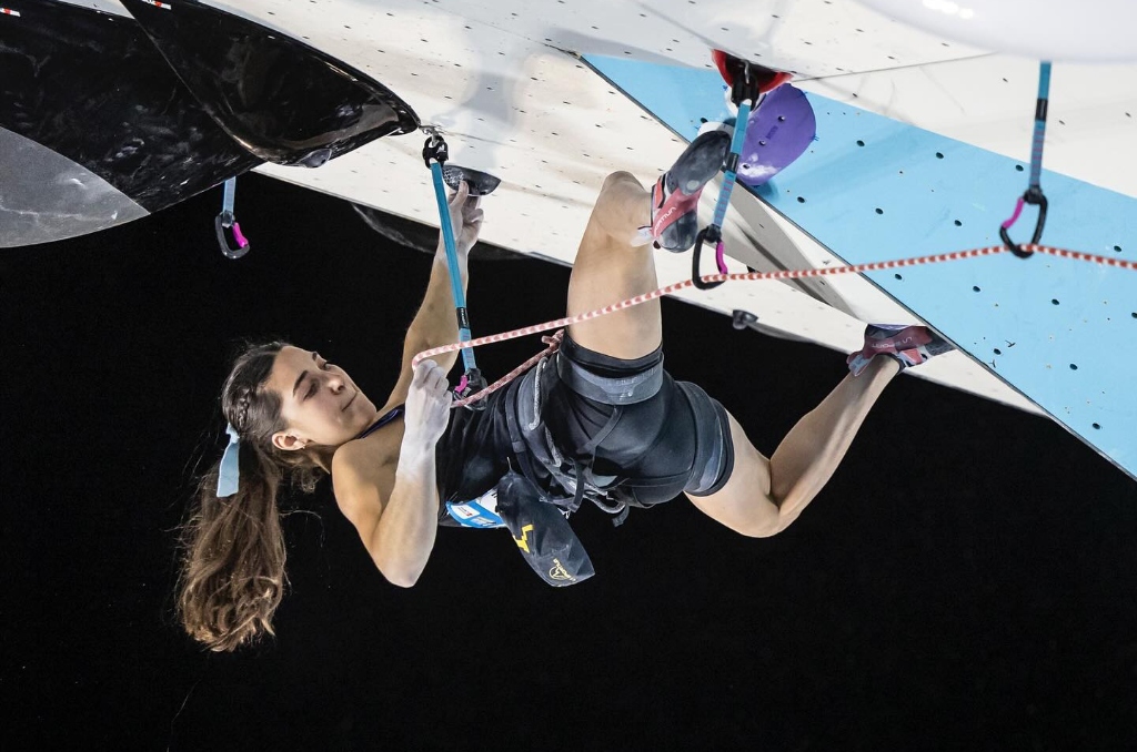 Brooke Raboutou compitiendo en Madrid