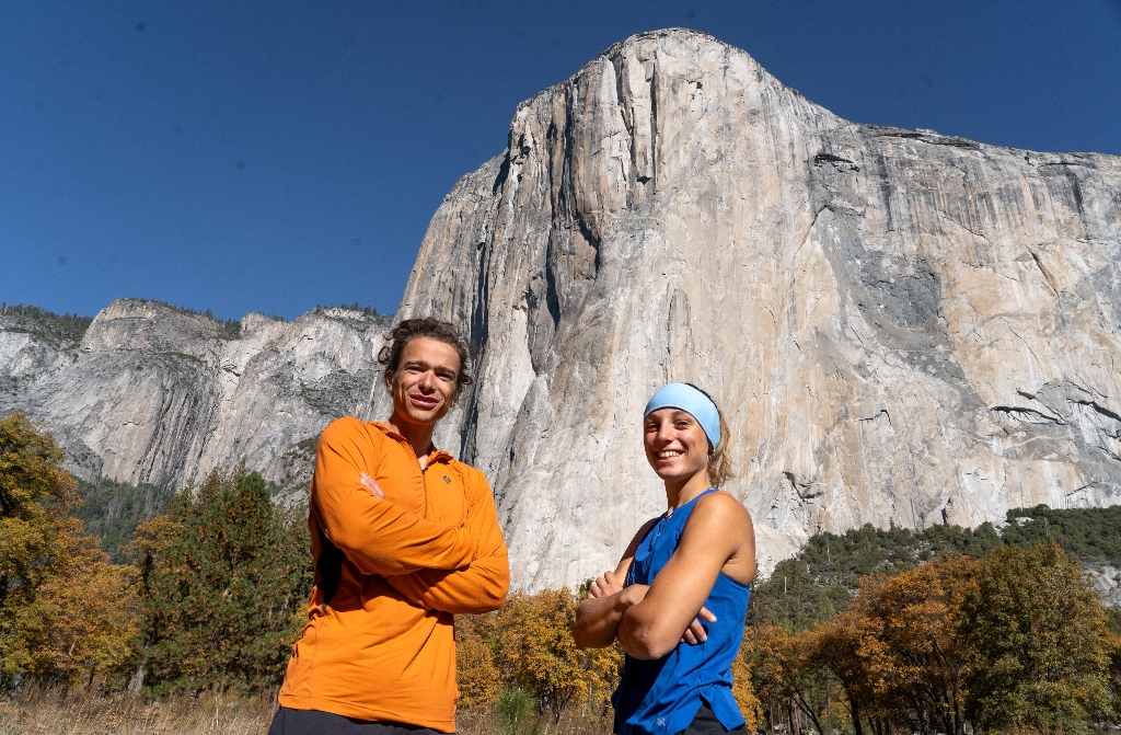 Pietro Vidi y Camilla Moroni en Yosemite